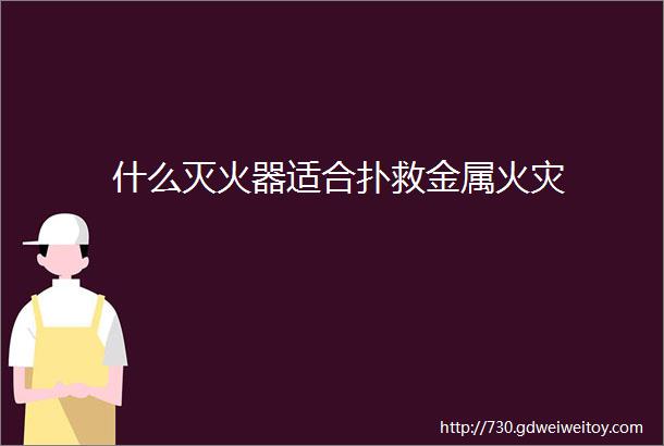 什么灭火器适合扑救金属火灾